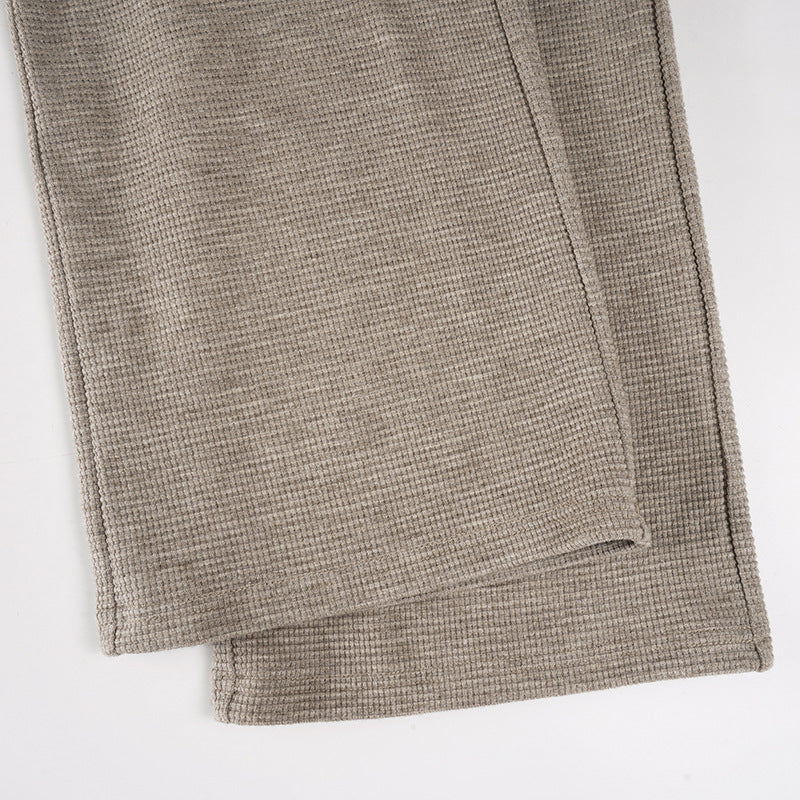 Waffle solid straight leg pant | Festival Outfits Women