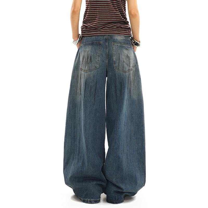 Pocket gradient low rise wide leg | Baggy Low Rise Jeans | Festival Outfits Women