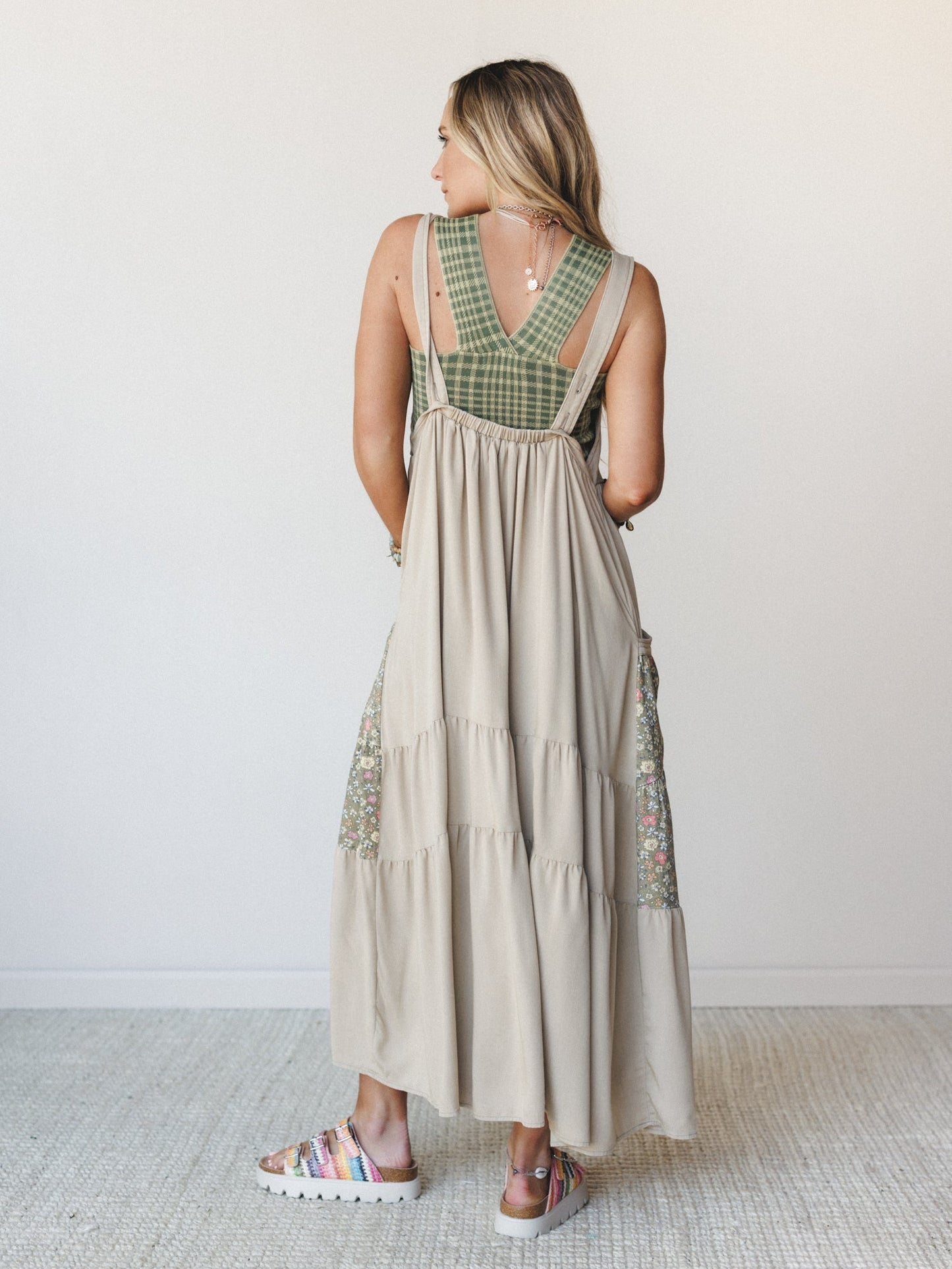 Floral Gazer Maxi Dress - Dusty Sage
