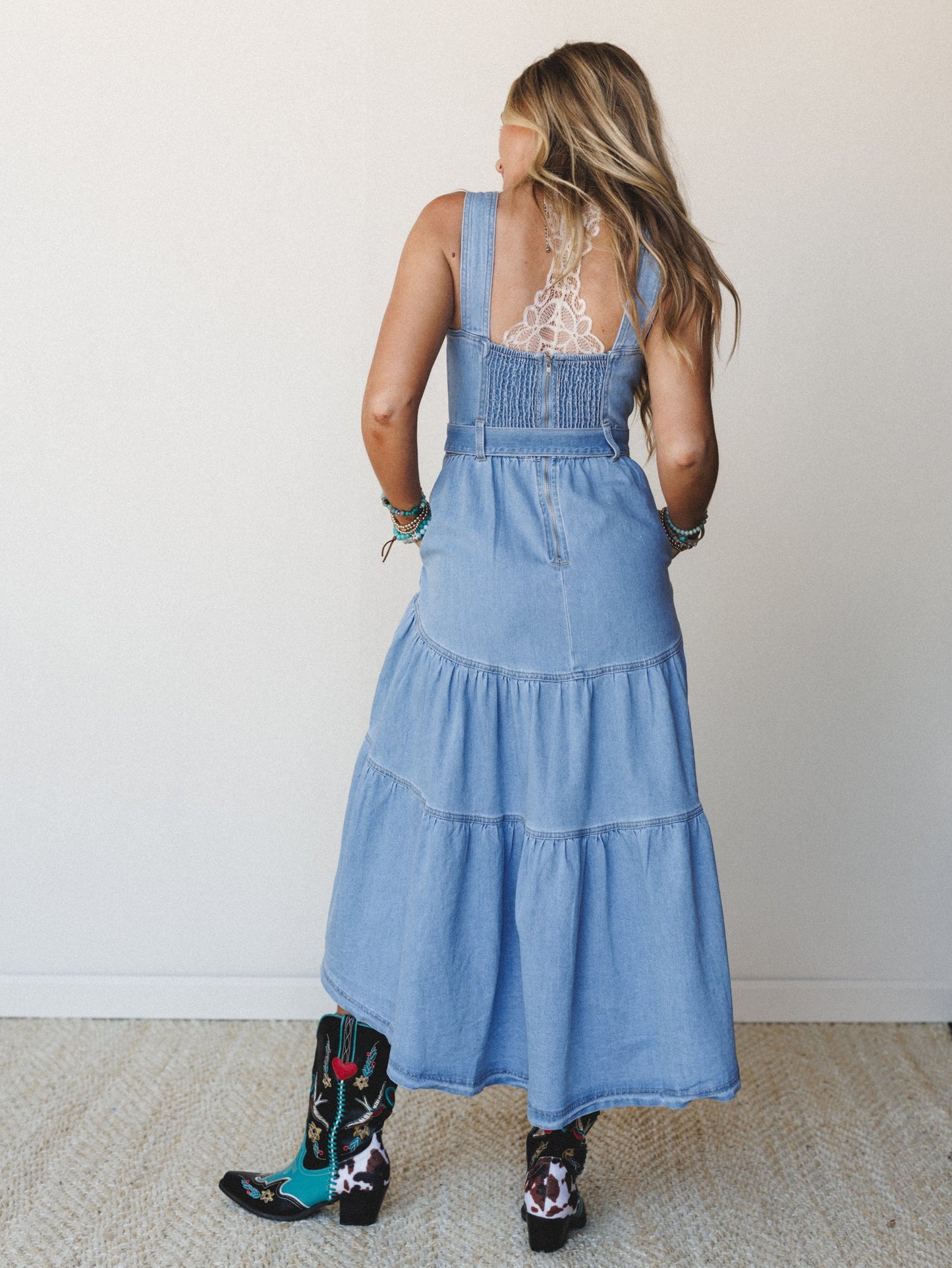 Denim Meadows Dress - Cloud Wash