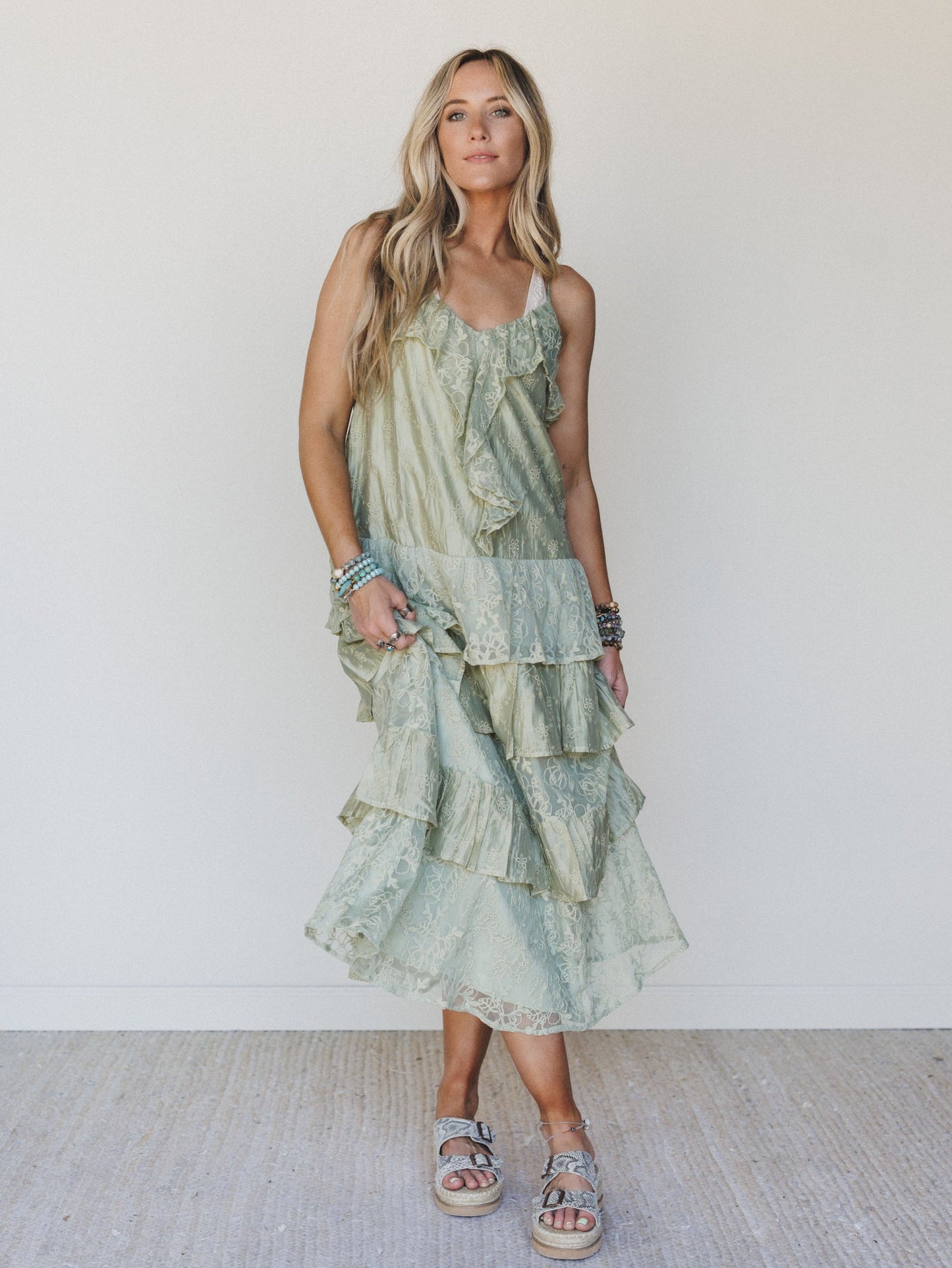 Poems And Stories Dress - Sage Green