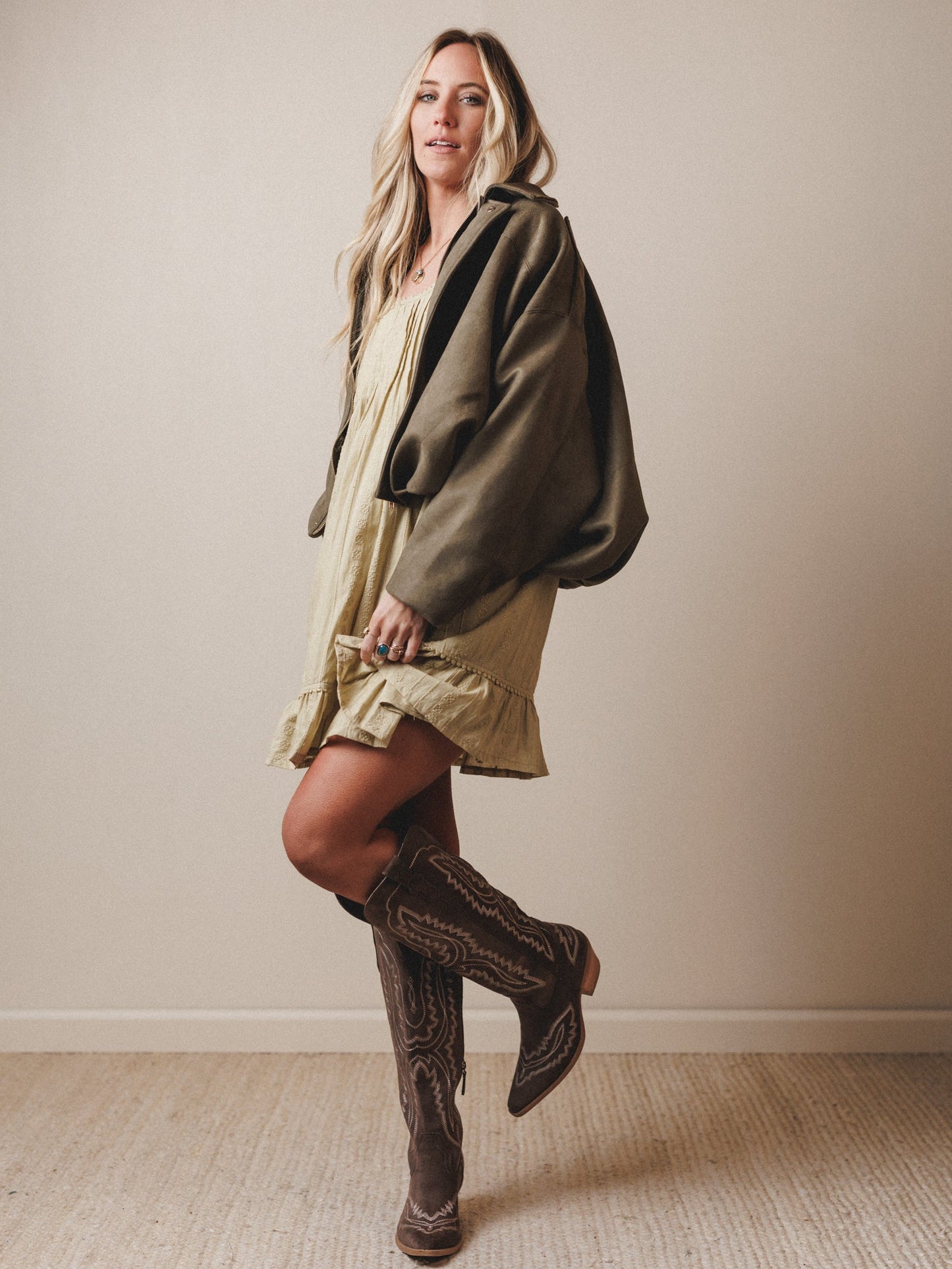 Blossom Dress - Olive