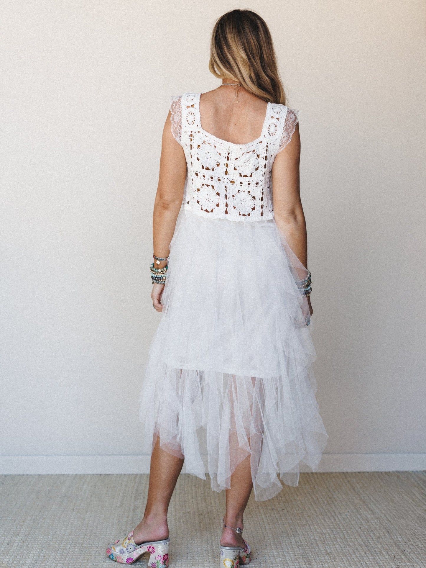 Desert Disco Dress - White