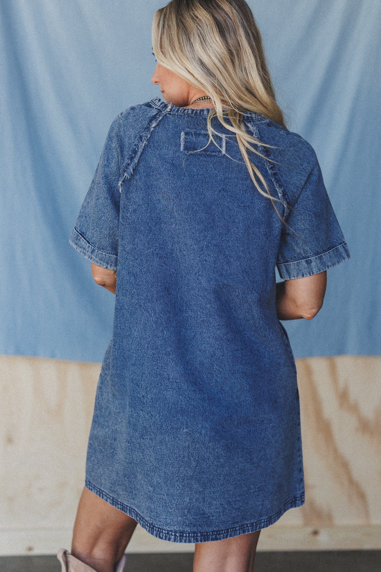 The Nest Jayda Pocket Dress - Blue