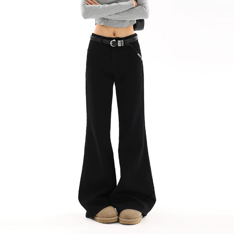 Pocket solid button zip-up straight leg | Baggy Low Rise Jeans  | Festival Outfits Women