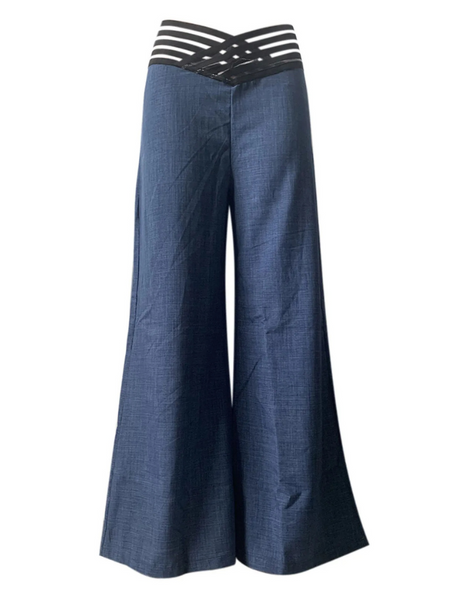 Women's Office Style High Waisted Wide Leg Flared Trousers | Ideal for All Seasons
