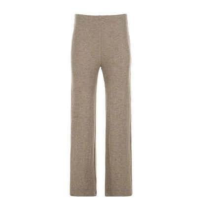 Waffle solid straight leg pant  | Festival Outfits Women