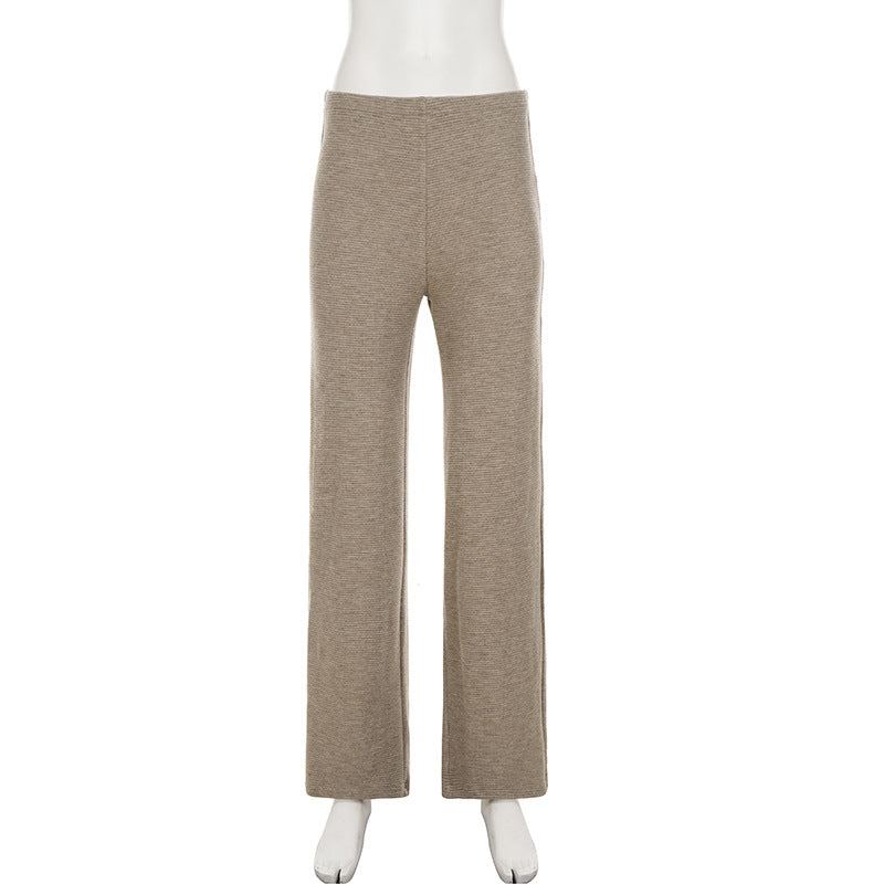 Waffle solid straight leg pant  | Festival Outfits Women