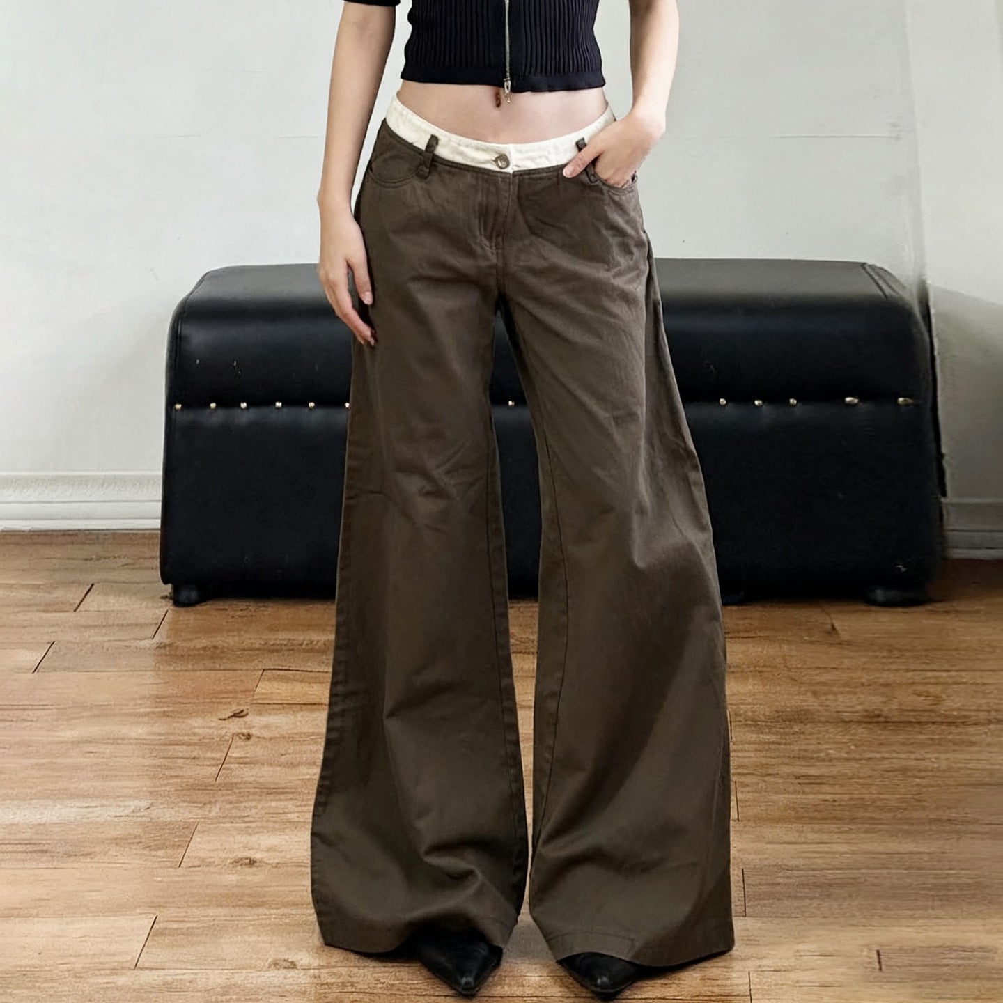 Pocket button low rise pant  | Festival Outfits Women