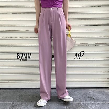 High Waist Cute Colors Elegant Wide Leg Pants