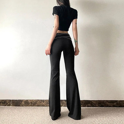 Studded Belt Gothic Punk Pants