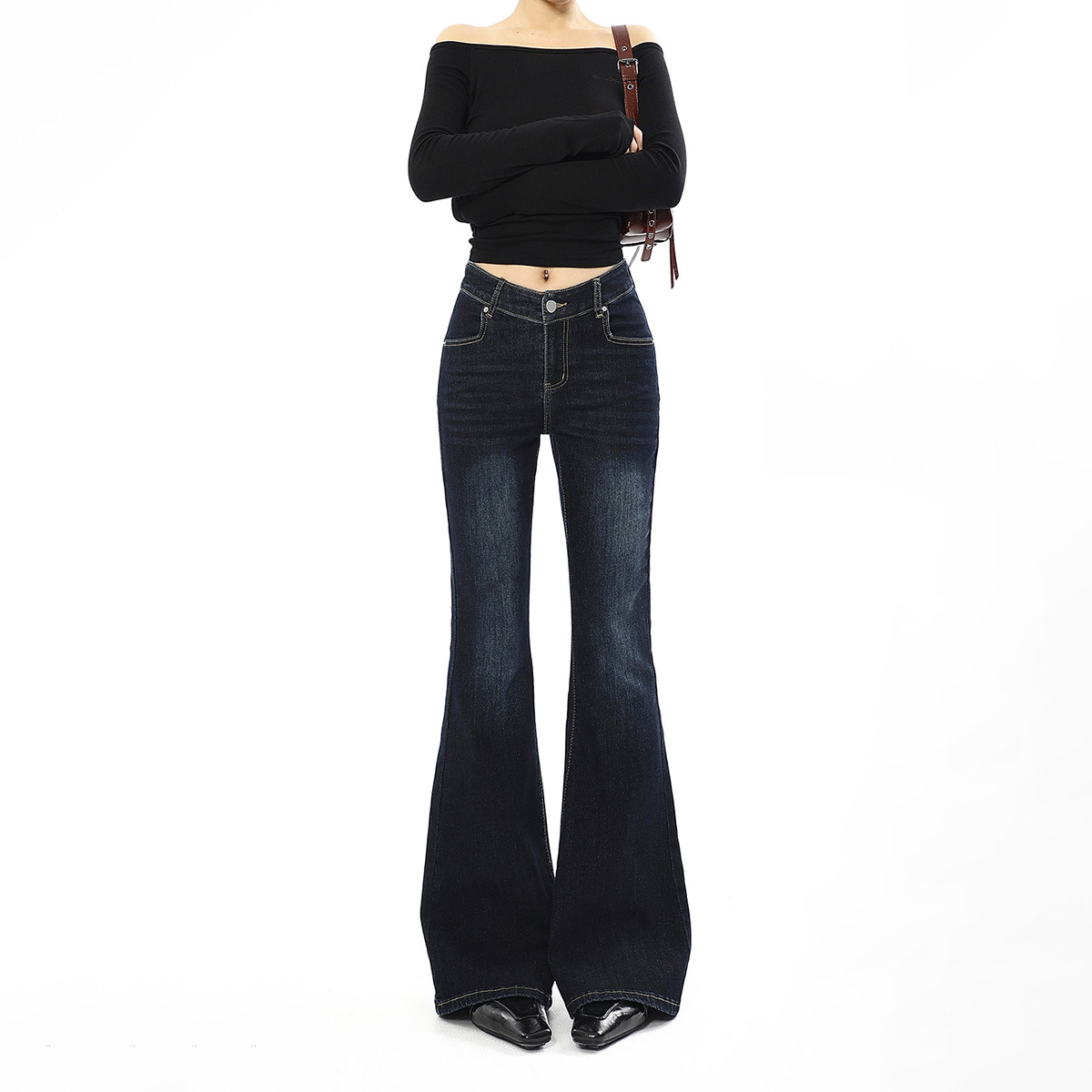 Button low rise wide leg jeans | Baggy Low Rise Jeans  | Festival Outfits Women