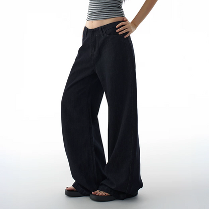 Pocket solid low rise straight leg | Baggy Low Rise Jeans  | Festival Outfits Women