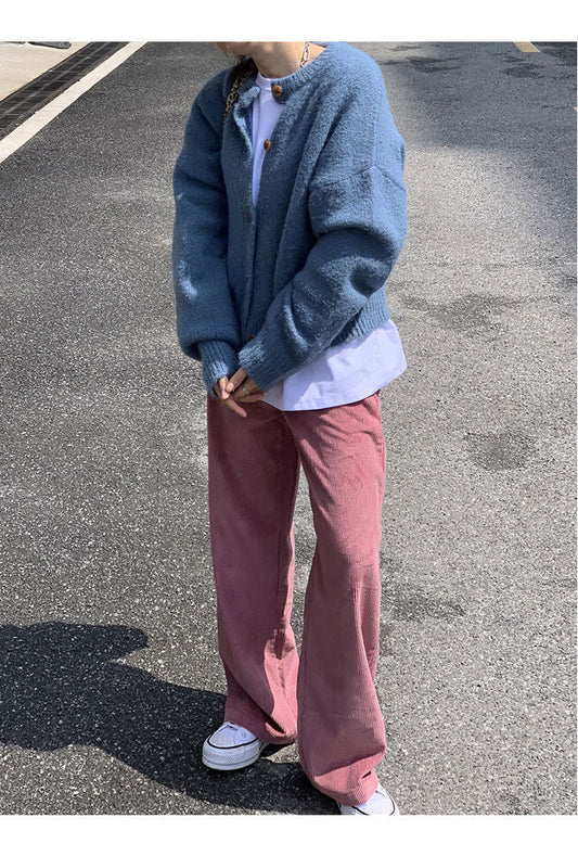 Vintage Wide Leg Corduroy Long Pants
