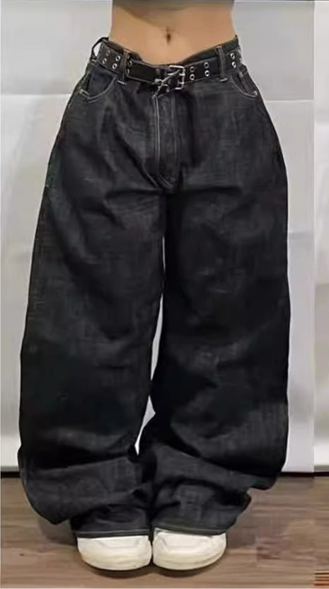 Y2K Gothic Baggy Straight Pants