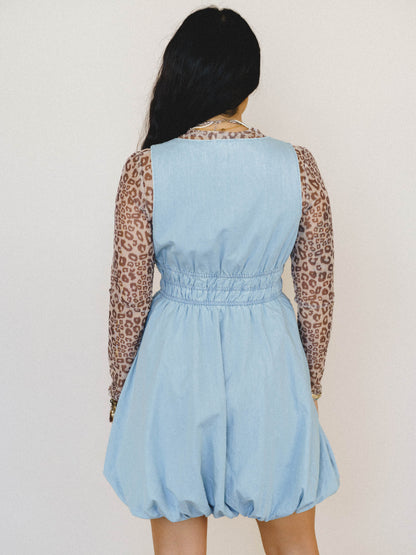 Daylight in Denim Bubble Dress - Light Wash