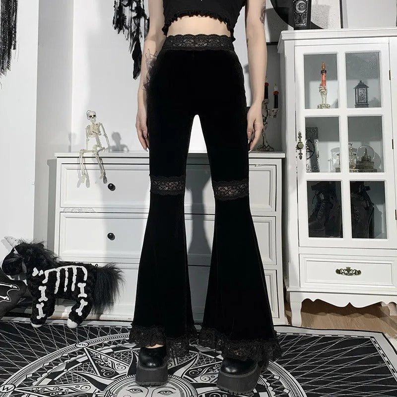 Black Lace Harajuku Pants