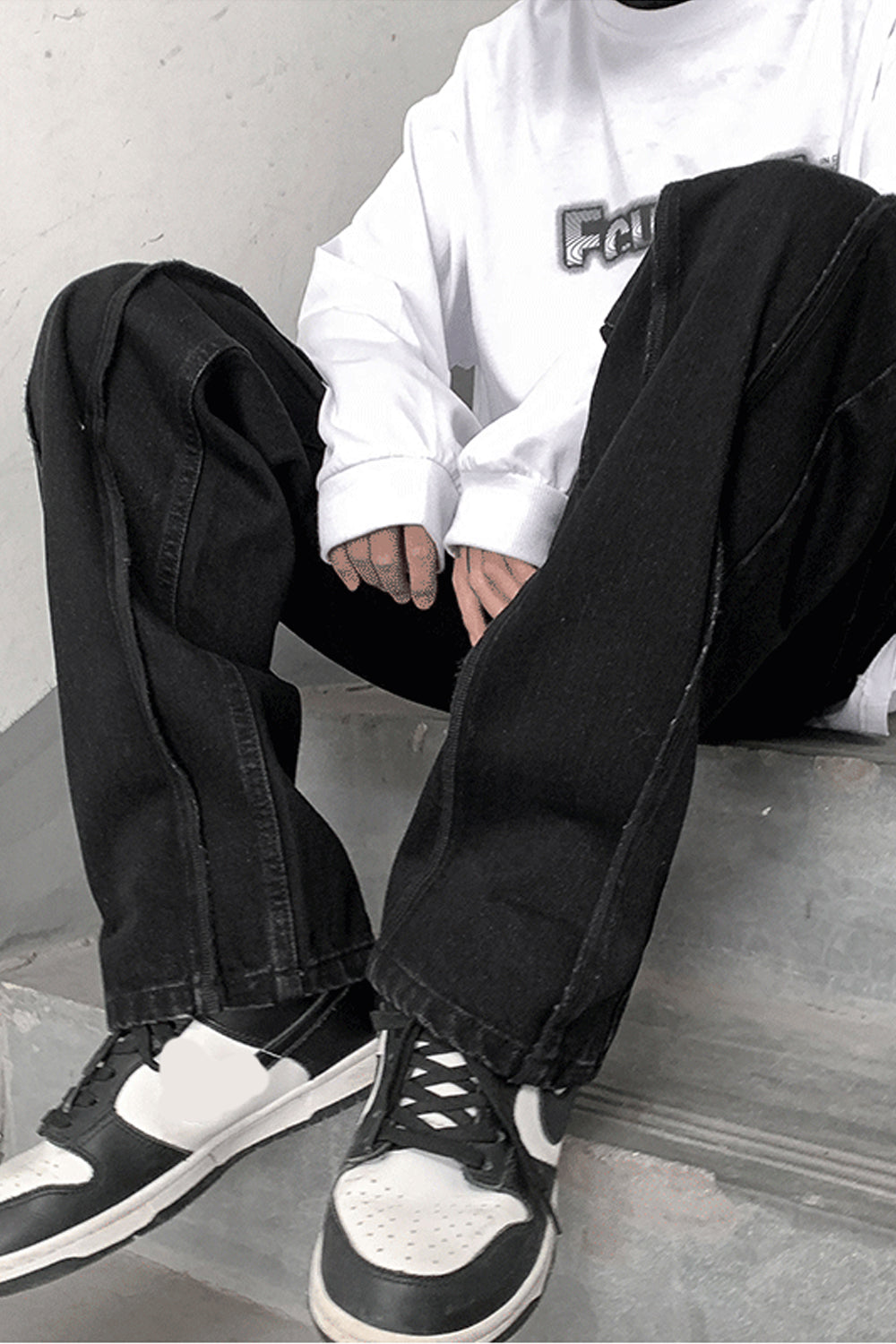 Loose Hip Hop Striped Men Jeans Pants