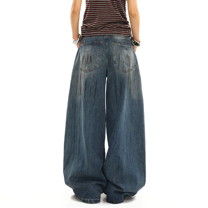 Pocket gradient low rise wide leg | Baggy Low Rise Jeans  | Festival Outfits Women