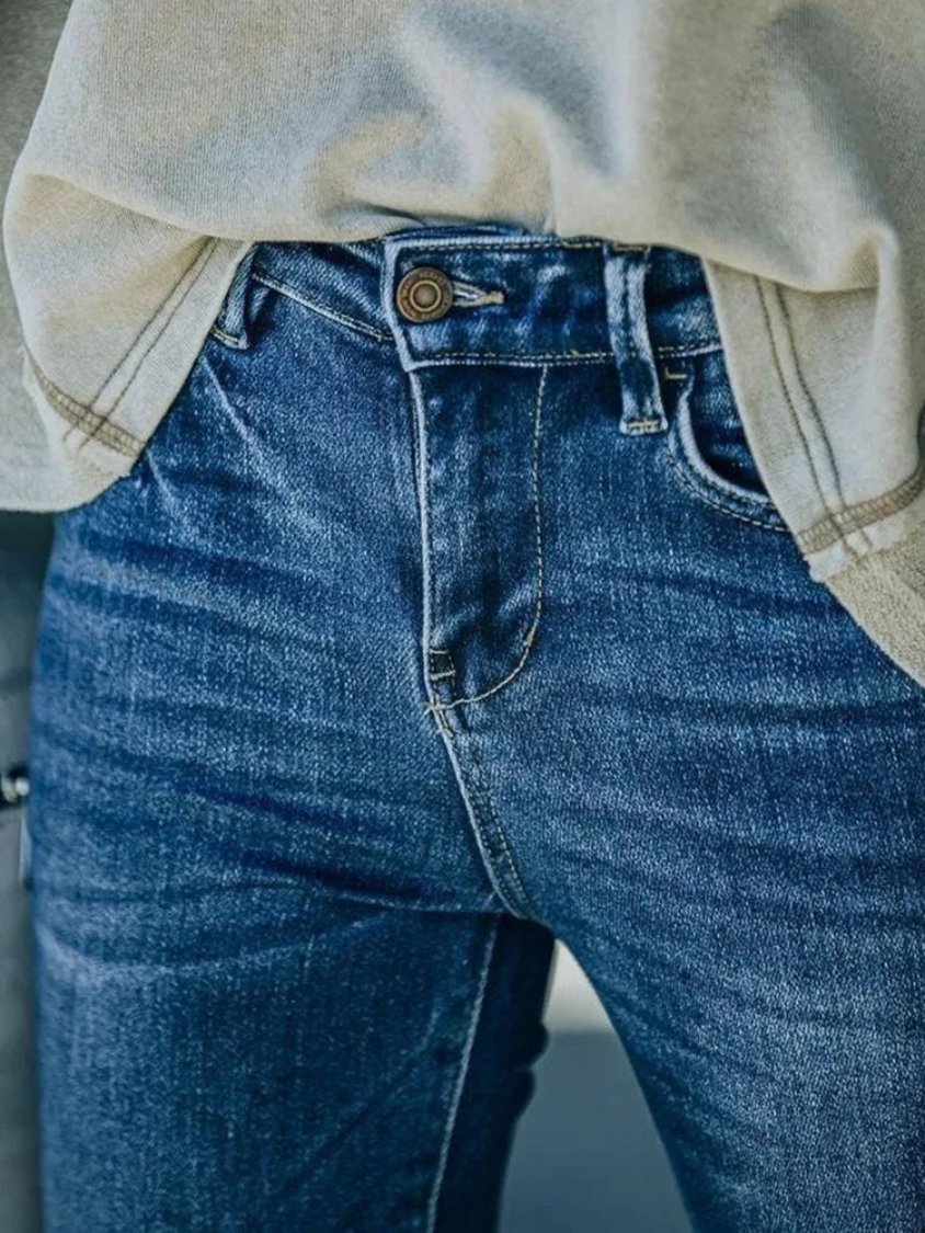 Women's Slim Fit High Waisted Denim Flared Pants | Great for Everyday Wear