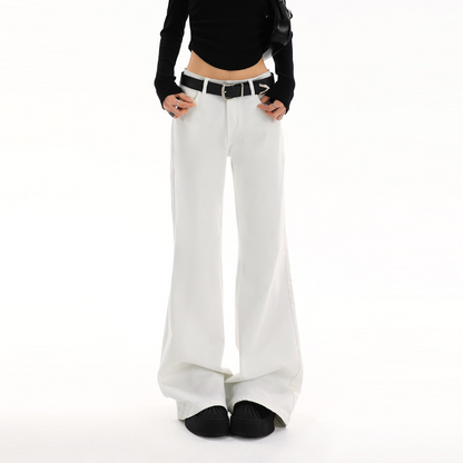 Pocket solid button zip-up straight leg | Baggy Low Rise Jeans  | Festival Outfits Women