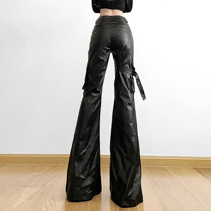 Cargo Waist Black Utility Pants