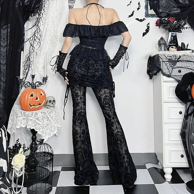 Gothic Lace Cargo Pants