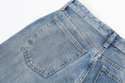 Women's Vintage Casual Mid Waist Baggy Jeans with Drawstring | Great for All Seasons