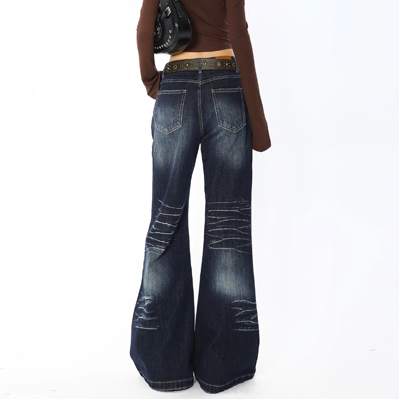 Contrast pocket low rise straight leg | Baggy Low Rise Jeans  | Festival Outfits Women