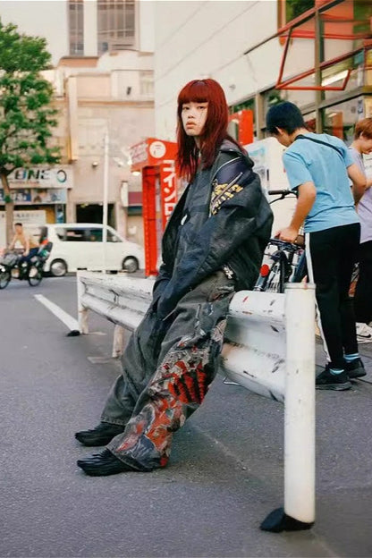 Retro Crafted Wide Leg Men's Denim Pants
