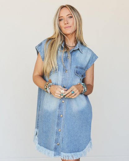 Denim Moment Dress - Denim Blue