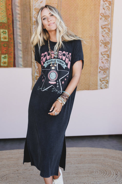 World Tour Tee Dress - Black