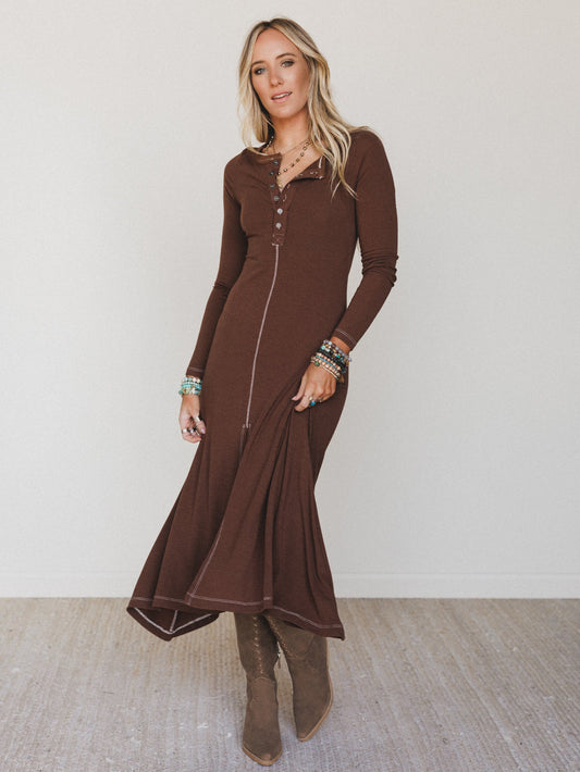 Harlowe Dress - Mocha - Pre Order