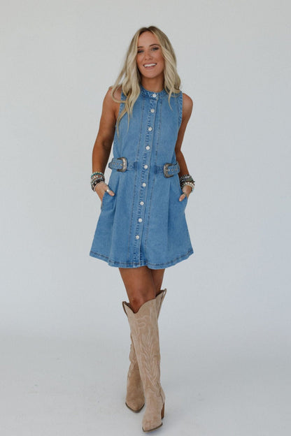Alexandra Denim Dress - Light Wash