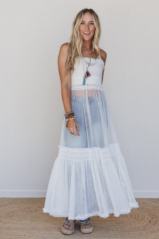 Light Layers Maxi Dress - White - Pre Order