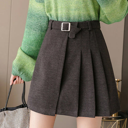 Elegant Belt Sashes A-Line Mini Skirt