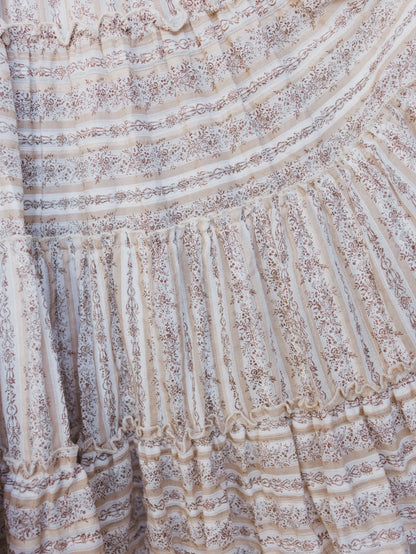 Frolic Fancy Maxi Skirt - Latte