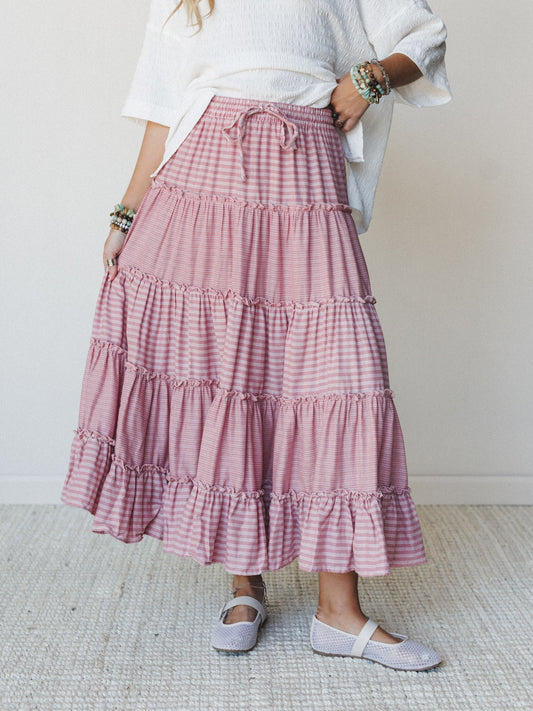 Twirling Affairs Maxi Skirt - Pink - Pre Order
