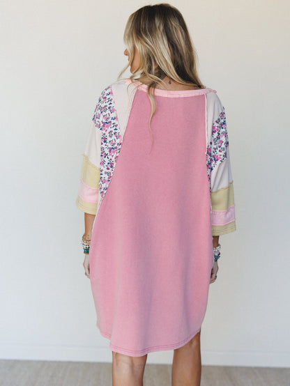 Endlessly Yours Terry Knit Dress - Rose