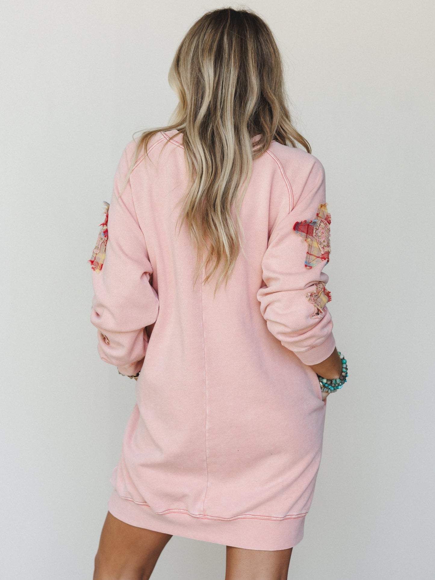Starfall of Wonder Long Sleeve Dress
 - Blush