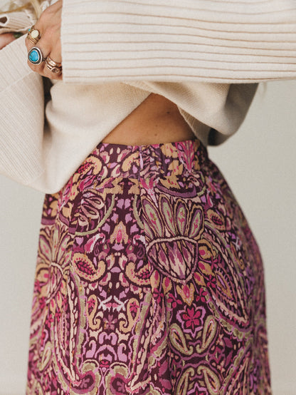Printed Daydream Maxi Skirt - Purple