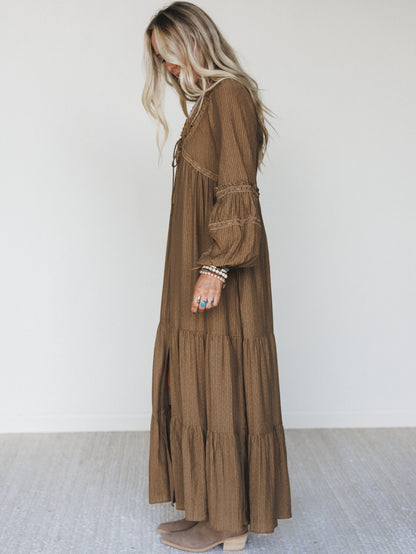 Desert Soul Button Up Dress - Camel