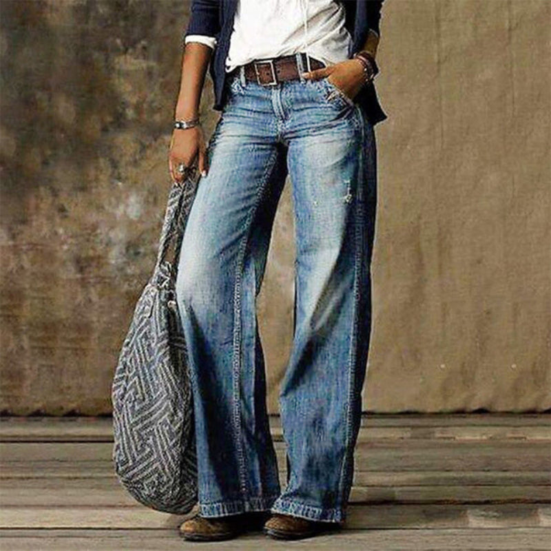 Women's Stylish Wide Leg Flared Trousers | Ideal for All Seasons