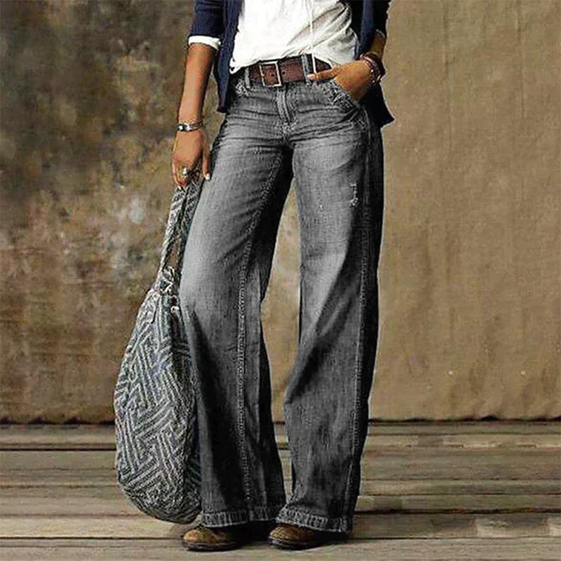 Women's Stylish Wide Leg Flared Trousers | Ideal for All Seasons