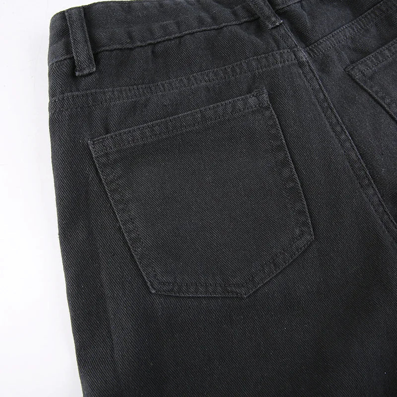 Black Baggy Denim Pants