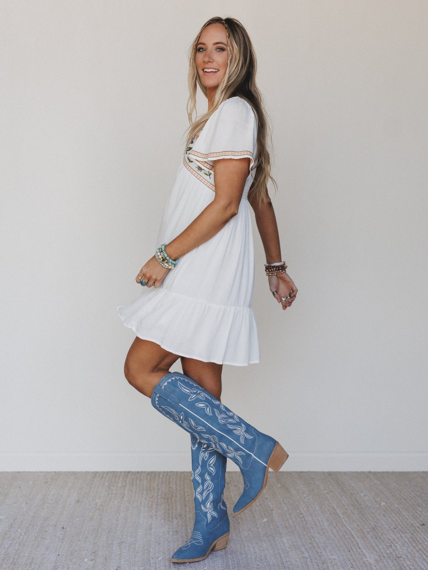 Magdaline Mini Dress - Ivory