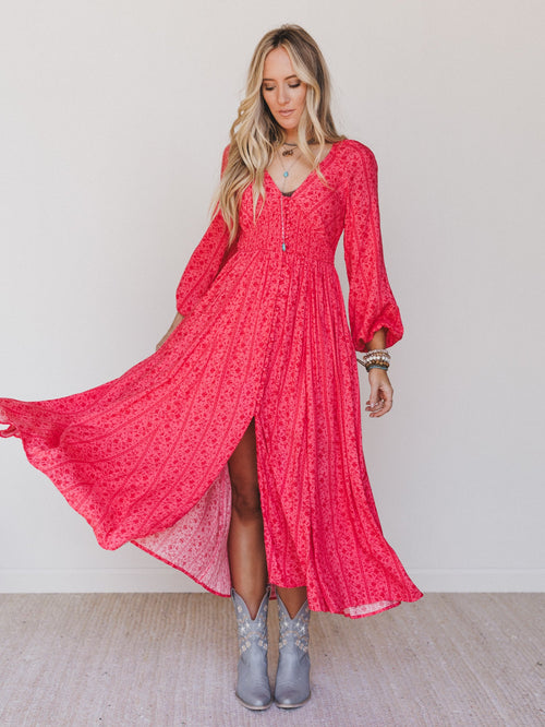 Day Dates Dress - Cherry Tomato