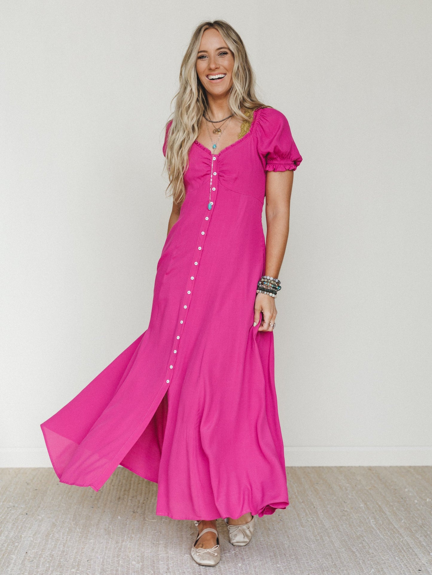 Italy Calling Dress - Electric Fuchsia