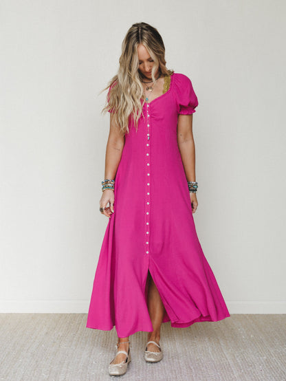 Italy Calling Dress - Electric Fuchsia