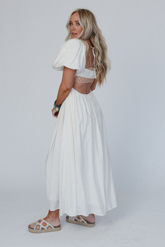 Back Stage Maxi Dress - Ivory - Pre Order